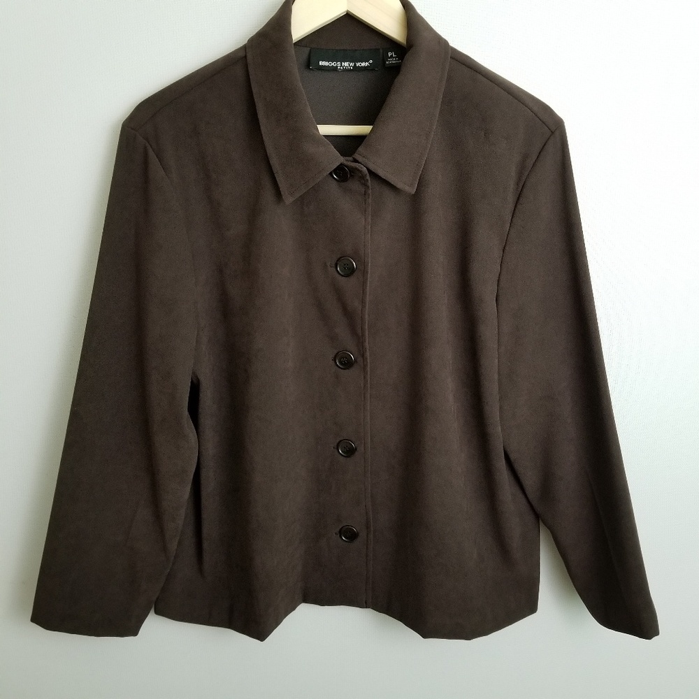 Briggs New York Petite chocolate brown blazer